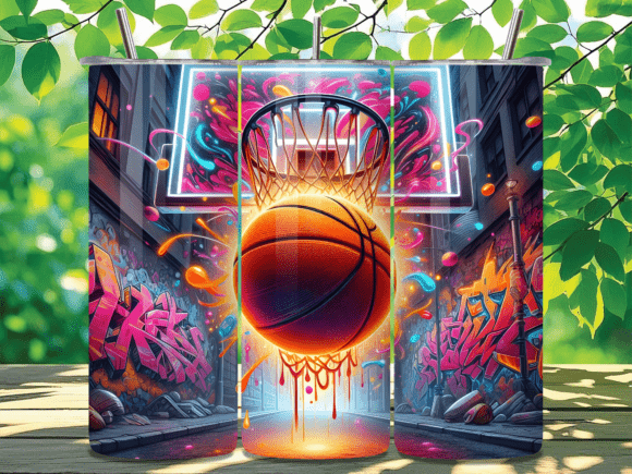Download Graffiti Street Basketball Tumbler Wrap - Tree Collection