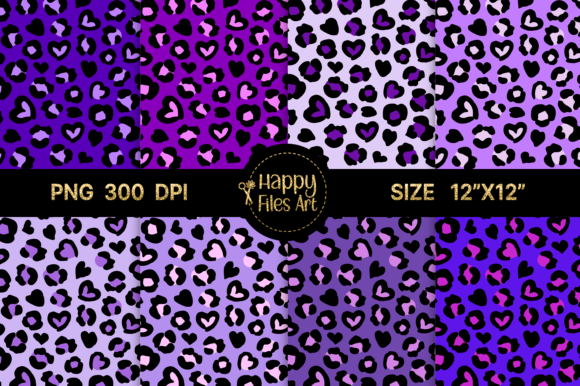 Download Purple Leopard Heart - Purple Collection
