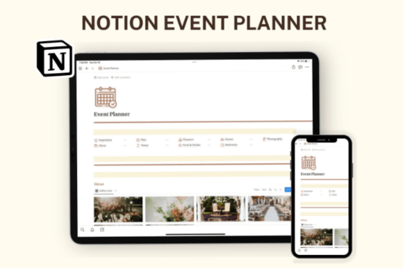 Download Notion Event Planner, Notion Template - Premium Resources
