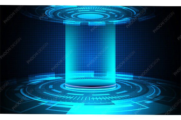 Download Abstract 3D Technology Podium Portal - Abstract Collection