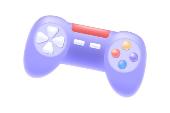 Download Purple Gamepad with Buttons for Gamers 3 - Purple Collection
