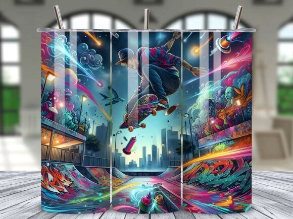 Download Skateboarding Street Graffiti Tumbler - Tree Collection