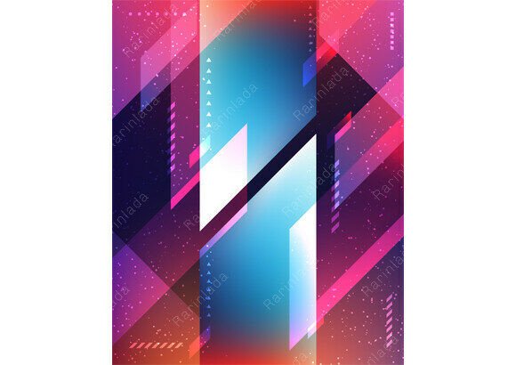 Download Vibrant Geometric Abstract Background - Abstract Collection