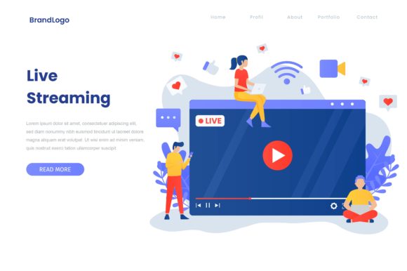 Download Live Streaming Flat Illustration Concept - Concept Collection