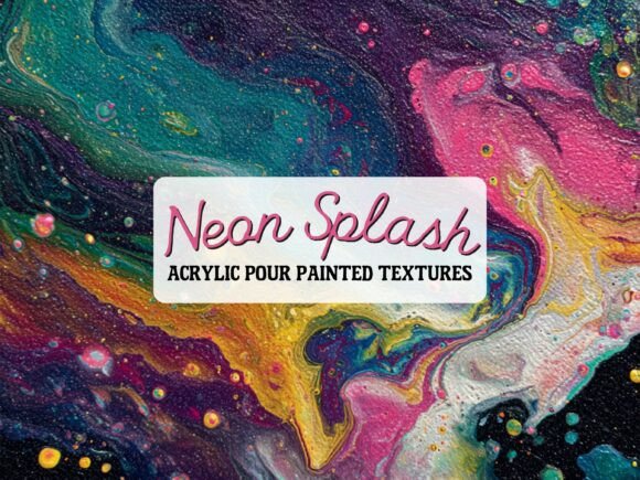Download Neon Splash Painted Abstract Textures - Abstract Collection